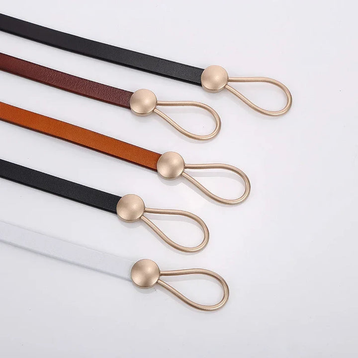 Split Leather Knot Belt, 105 cm