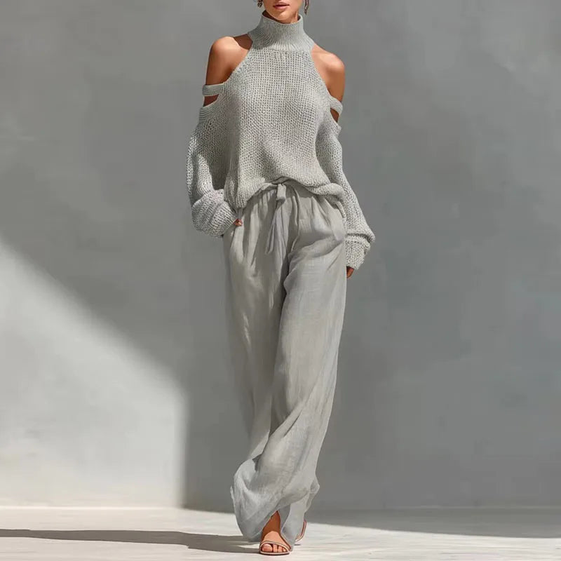 Claire | Knit Turtleneck and Trousers