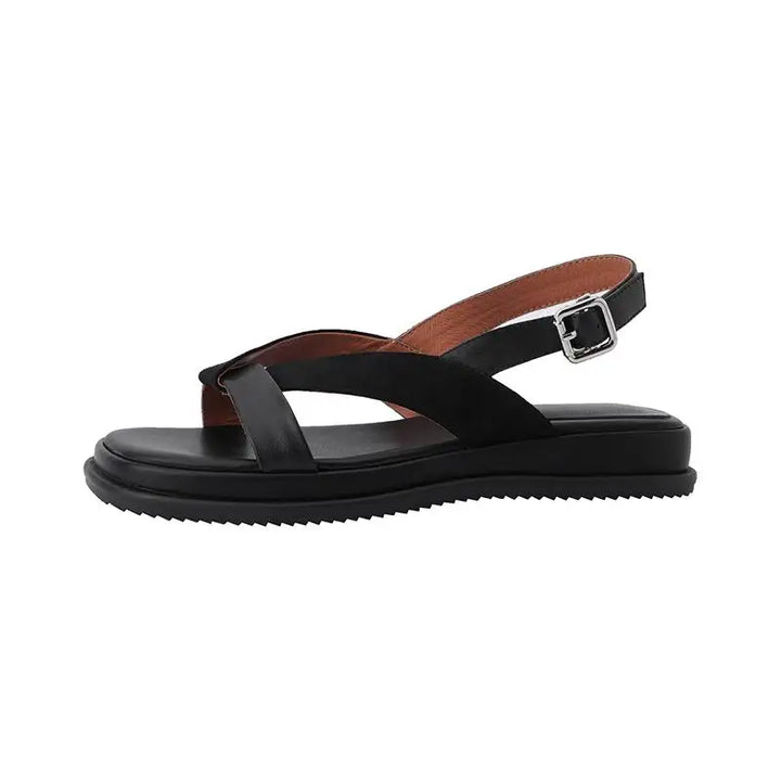 Maximilienne | Leather Low Platform Sandals