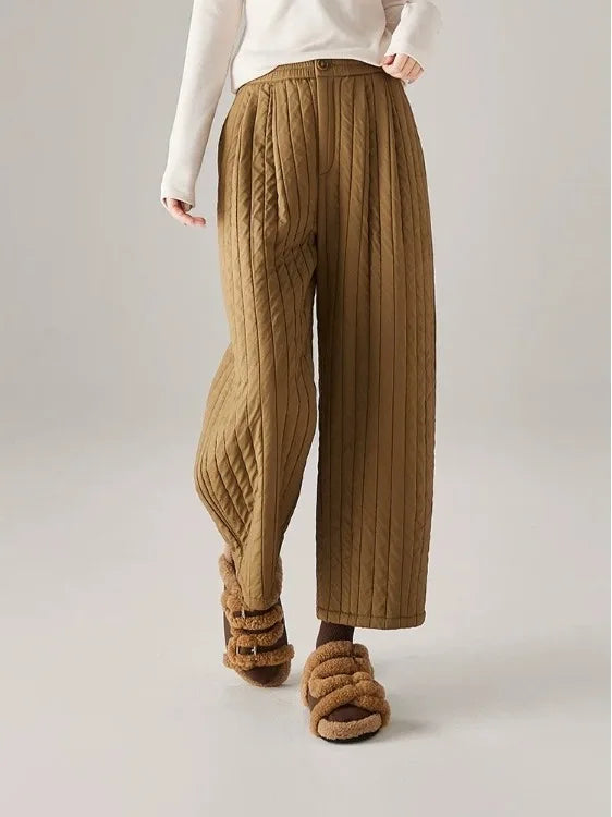 Helene | Quilted Insulated Wide Leg Pants