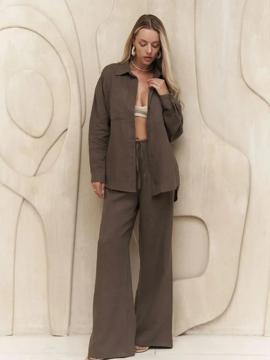 Edwige | Cotton Linen Two Piece Set