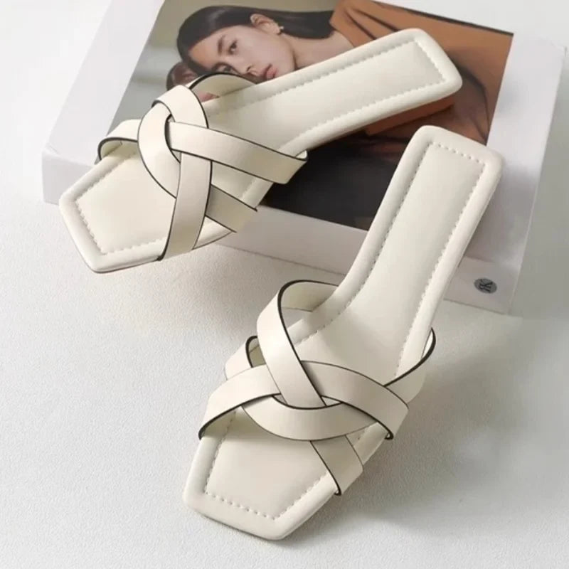 Audette | Interlaced Leather Slides