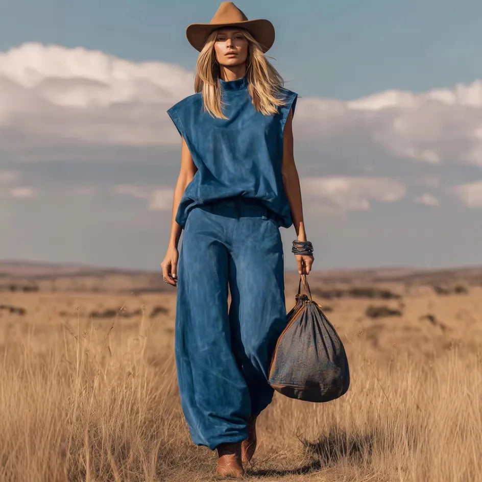 Francoise | Sleeveless Wide Leg Set
