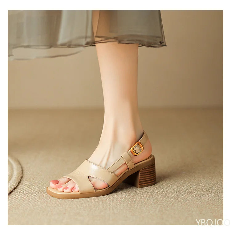 Vilma | 100% Leather Slingback Heels