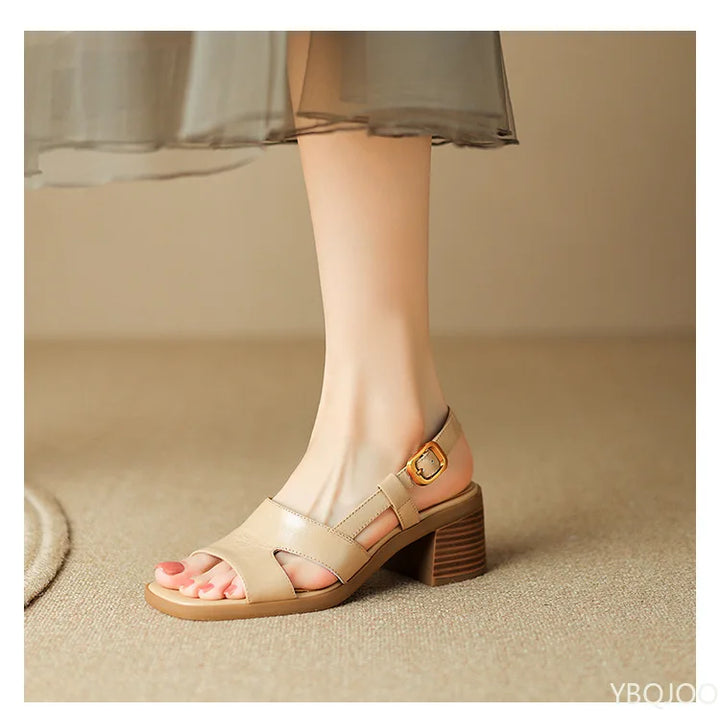 Vilma | 100% Leather Slingback Heels