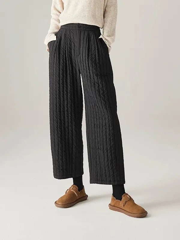 Helene | Quilted Insulated Wide Leg Pants