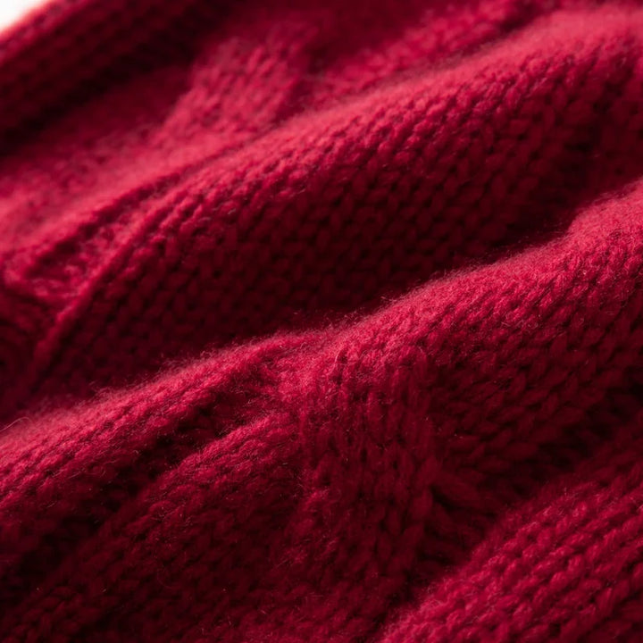 100% Cashmere Cable Knit Beanie