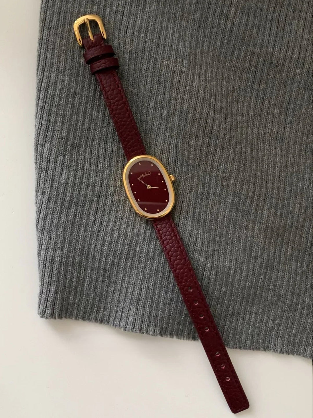 Brass Case Watch, Leather Strap