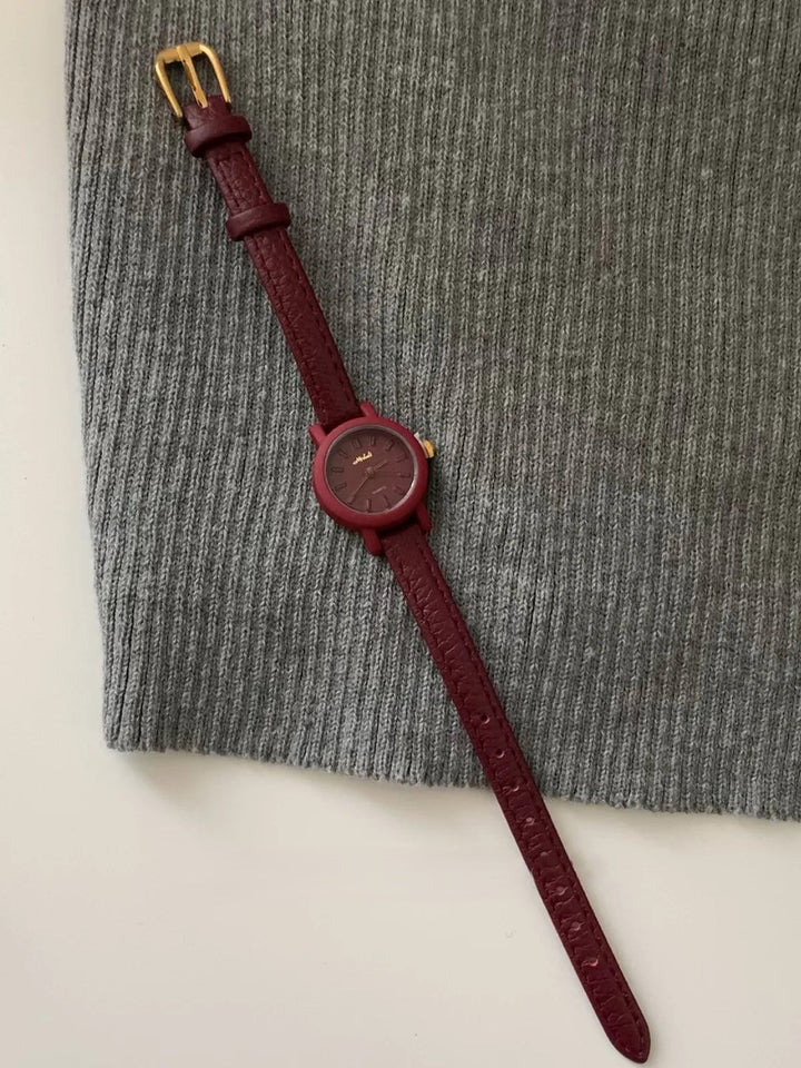 Brass Case Watch, Leather Strap