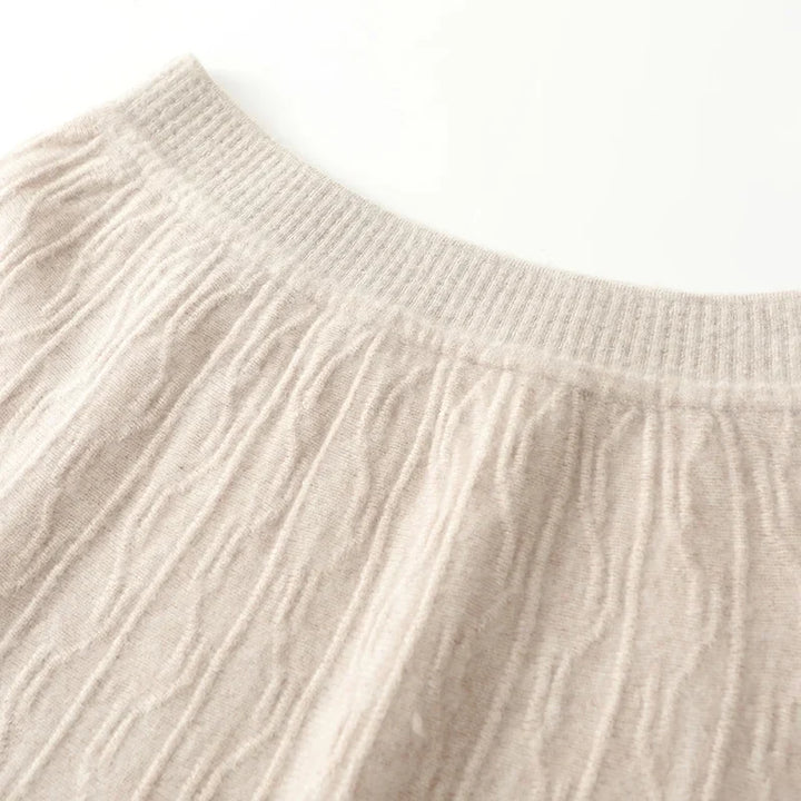 Olympia | Merino Wool Knit A-Line Skirt