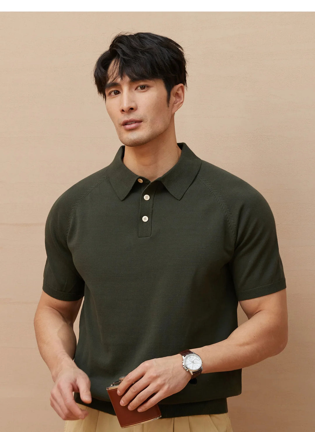 Barnabé | Fine Knit Button Down Polo