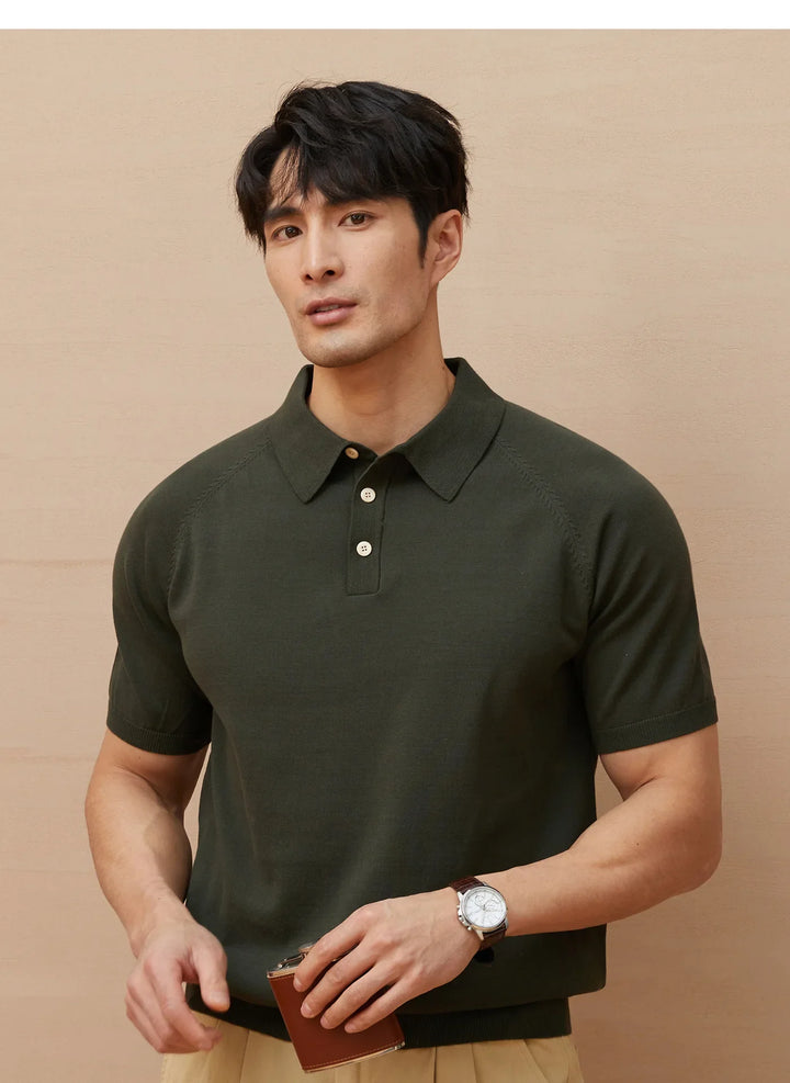 Barnabé | Fine Knit Button Down Polo