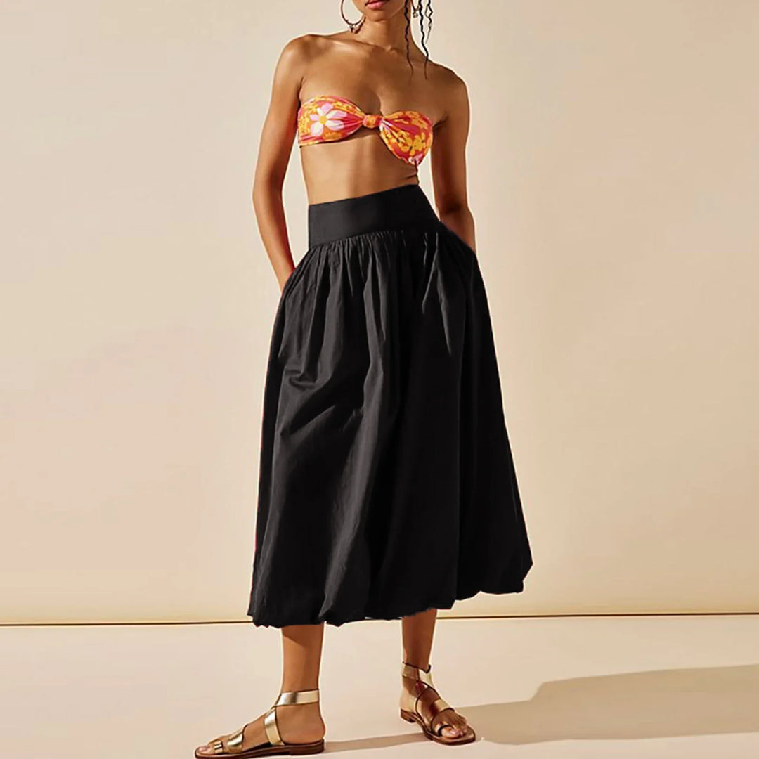 Sybil | Gathered Balloon Hem Skirt