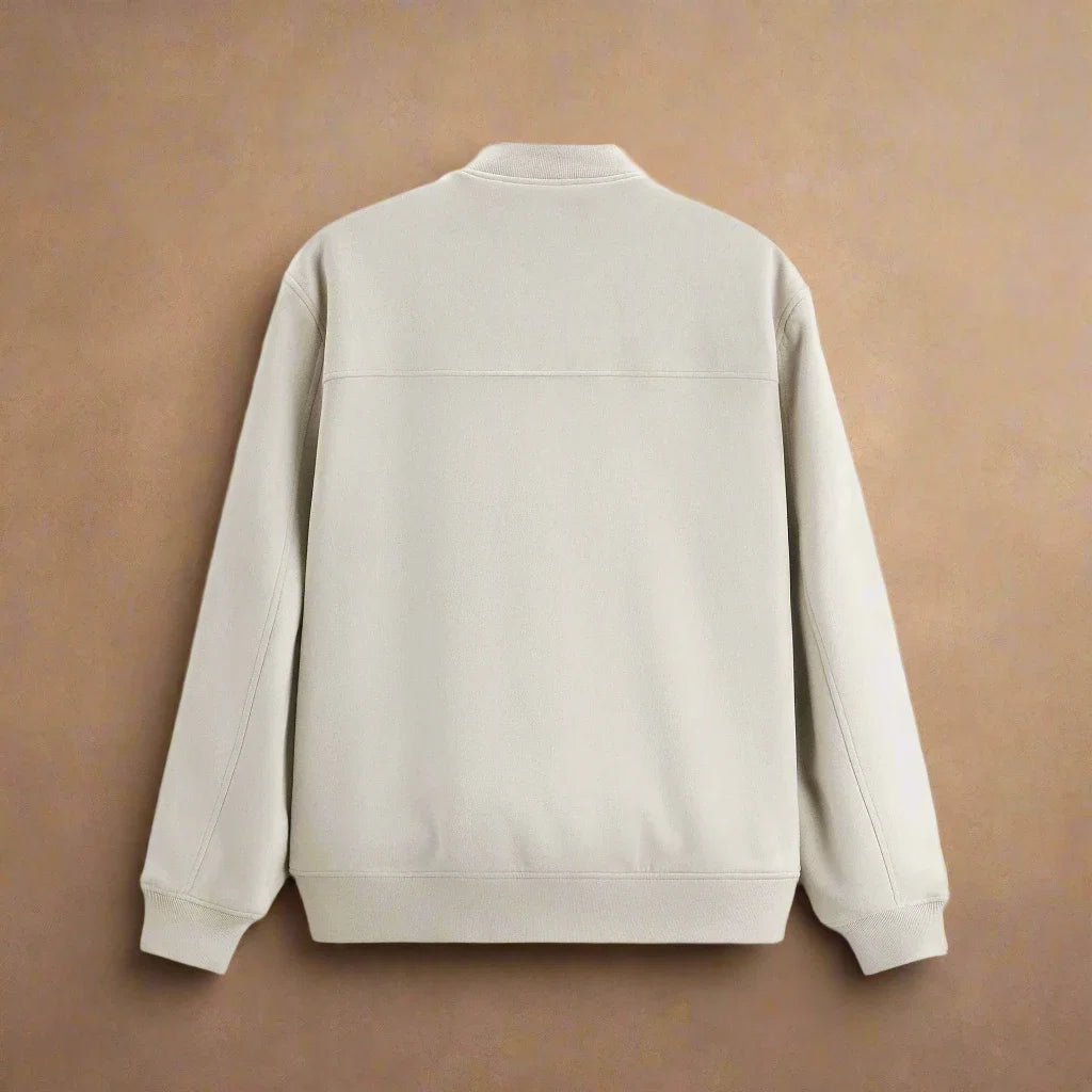 Damien | Brushed Cotton Zip Front Jacket