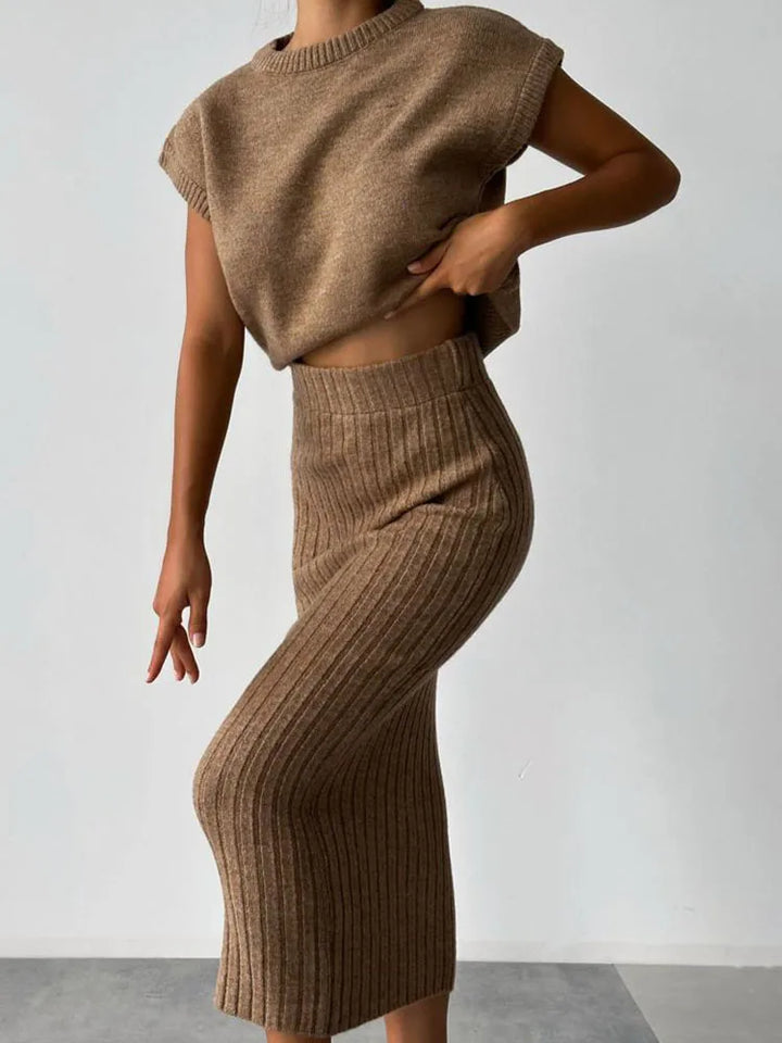 Noella | Cotton Rib Sleeveless Set