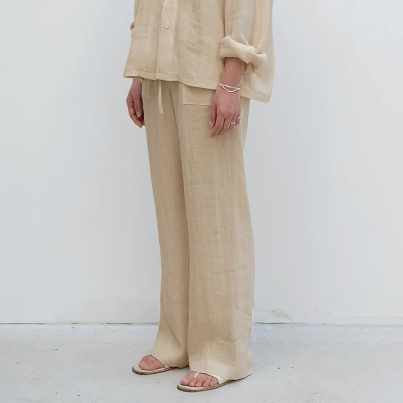 Delima | Pure Linen Drawstring Pants