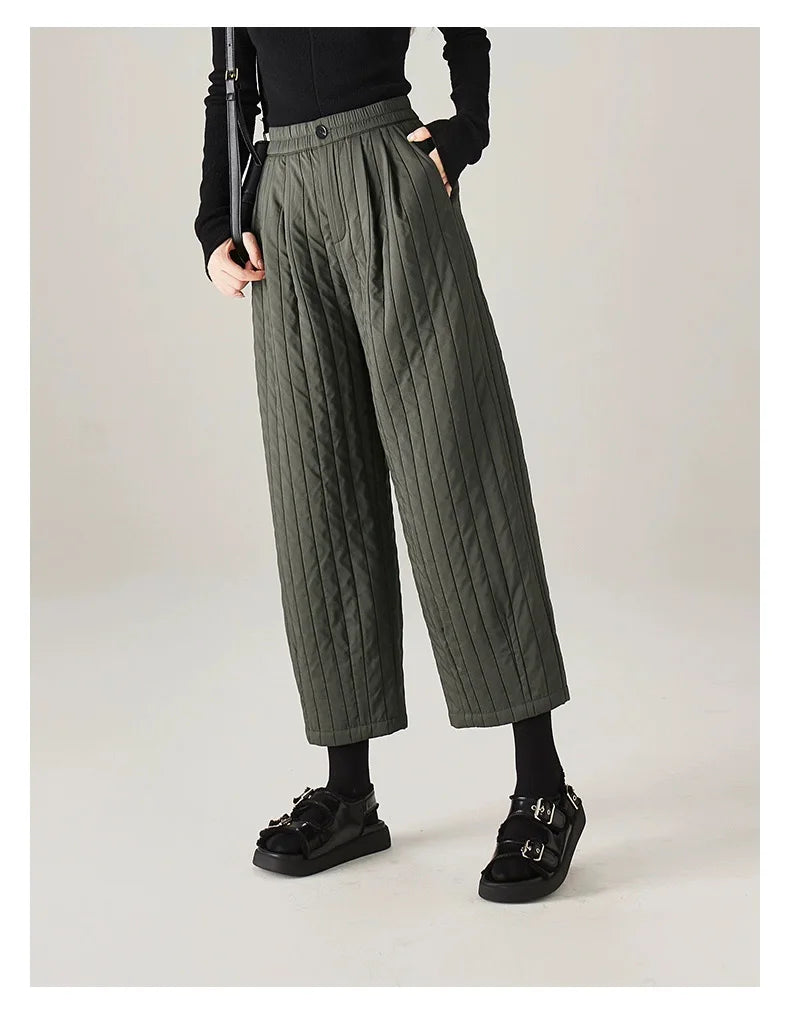 Helene | Quilted Insulated Wide Leg Pants