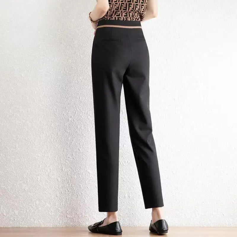 Manon | Cropped Stretch Straight Trousers
