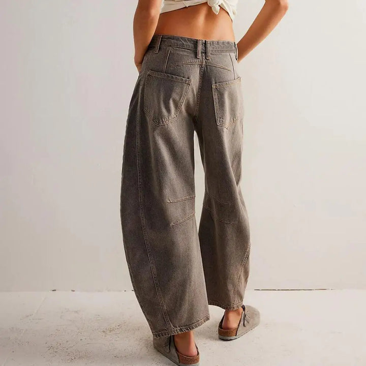 Malvine | Barrel Leg Cotton Denim Jeans
