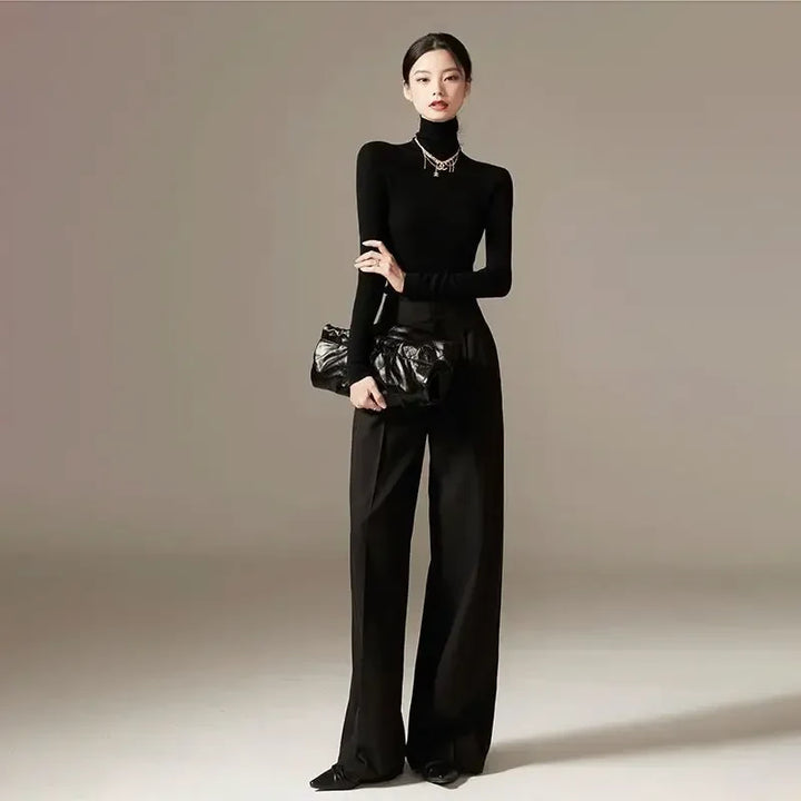 Octavie | Draped Cotton Wide Leg Trousers