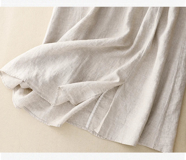 Eudoxie | Embroidered Organic Linen Skirt