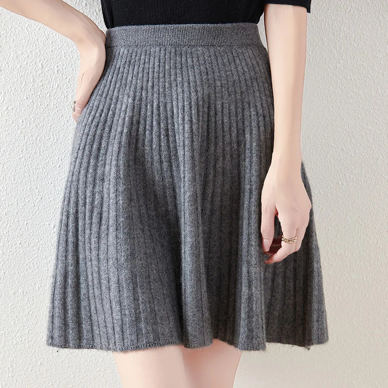 Laurentine | Merino Wool Mini Skirt