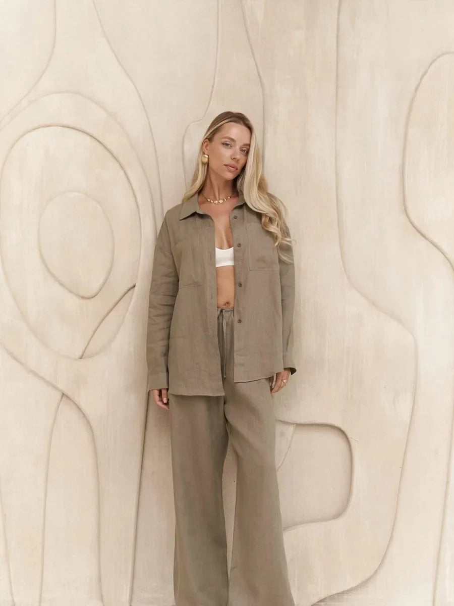 Edwige | Cotton Linen Two Piece Set