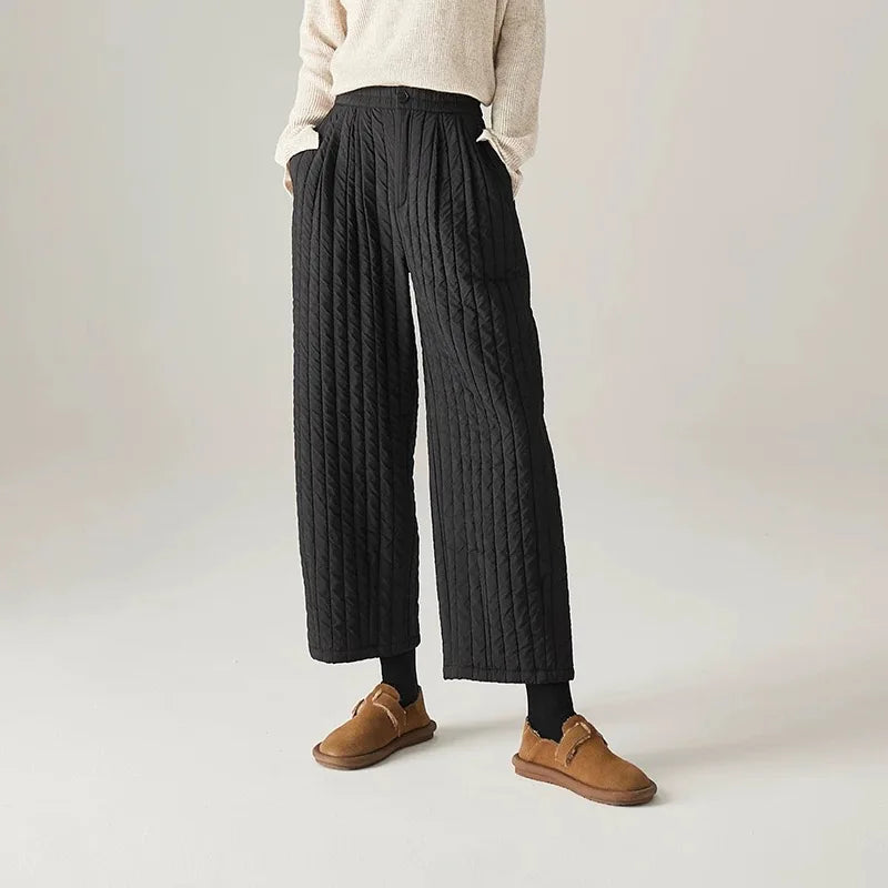 Helene | Quilted Insulated Wide Leg Pants
