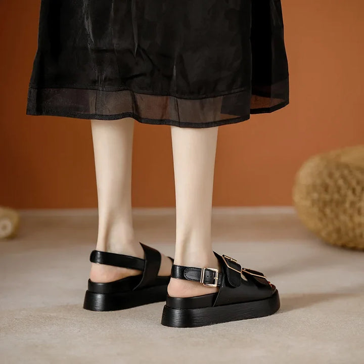 Cesarine | Double Buckle Platform Sandals