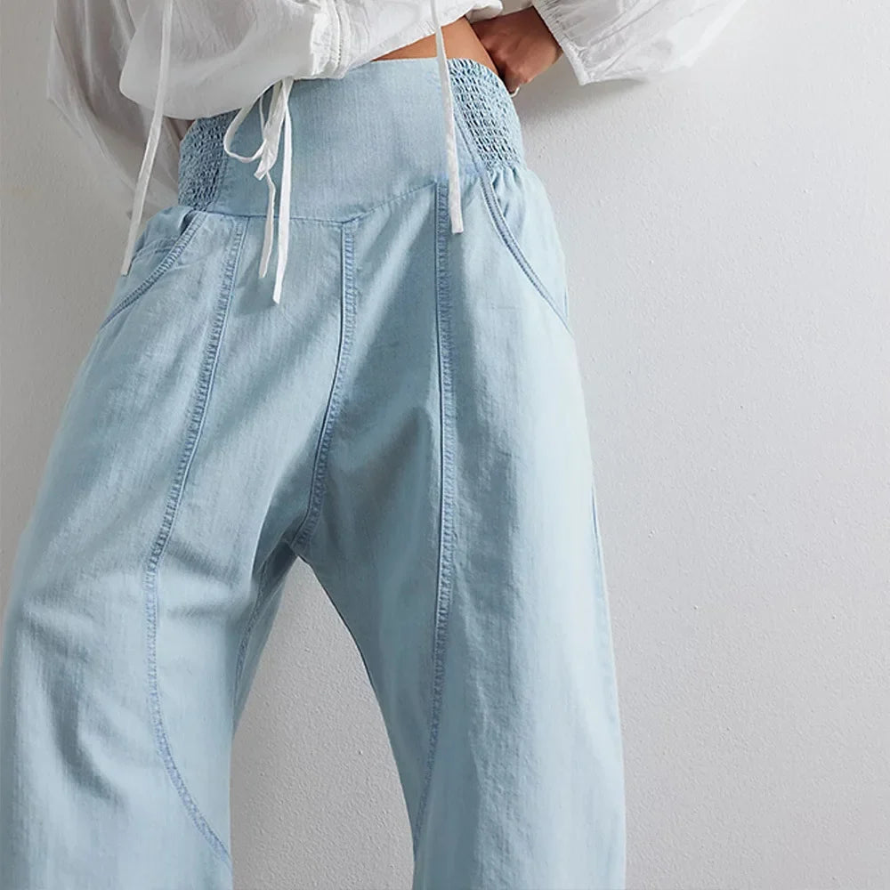 Palmyre | Curved Seam Cotton Linen Pants