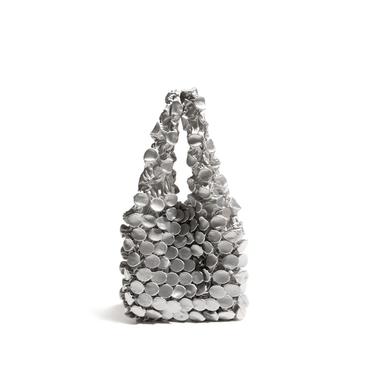 Ruched Bubble Tote, Long Shoulder Handles