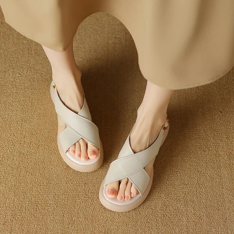 Bathilde | Crossover Band Padded Slides