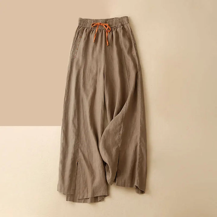 Odilia | Cotton Linen Drawstring Trousers