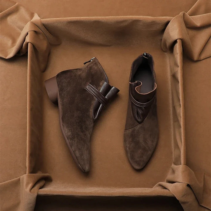 Rosemarie | Cow Suede Pointed Boots