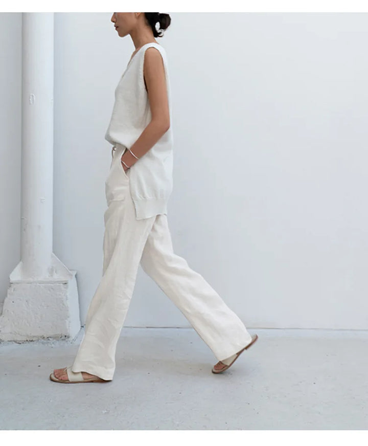 Delima | Pure Linen Drawstring Pants