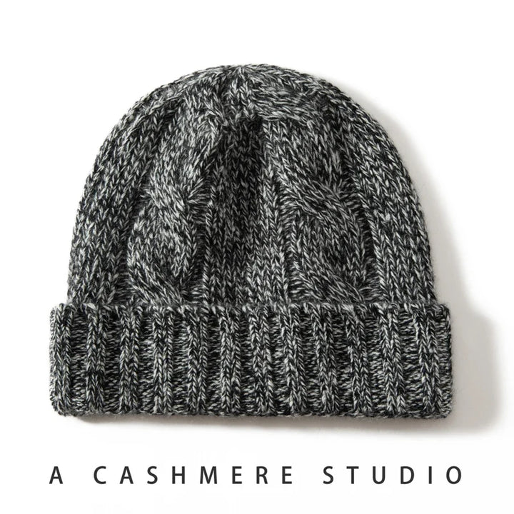 100% Cashmere Cable Knit Beanie