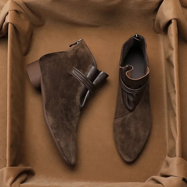 Rosemarie | Cow Suede Pointed Boots
