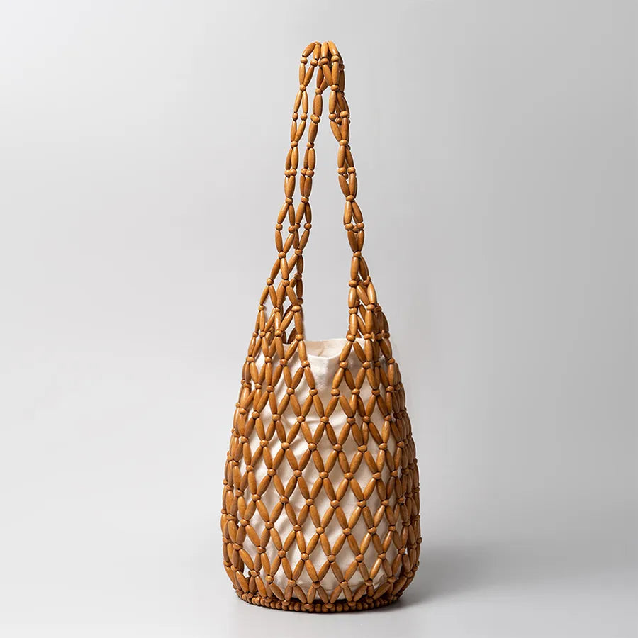 Beaded Open Net Tote, Lined