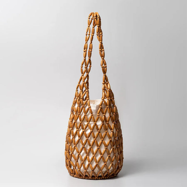 Beaded Open Net Tote, Lined