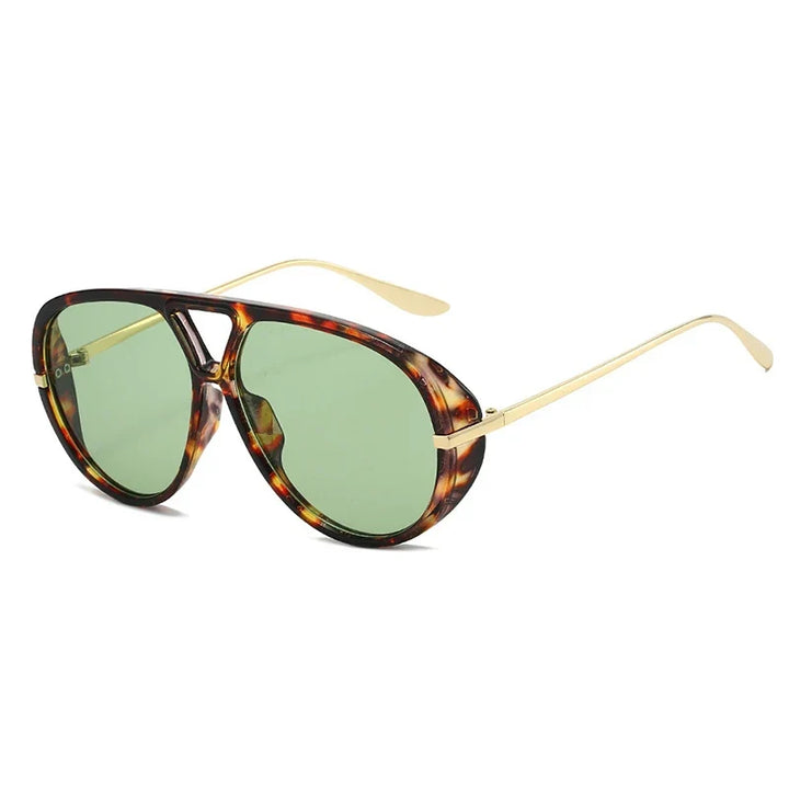 Double Bridge Metal Aviator Sunglasses