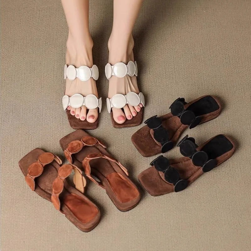 Rosella | Croc Embossed Suede Mules