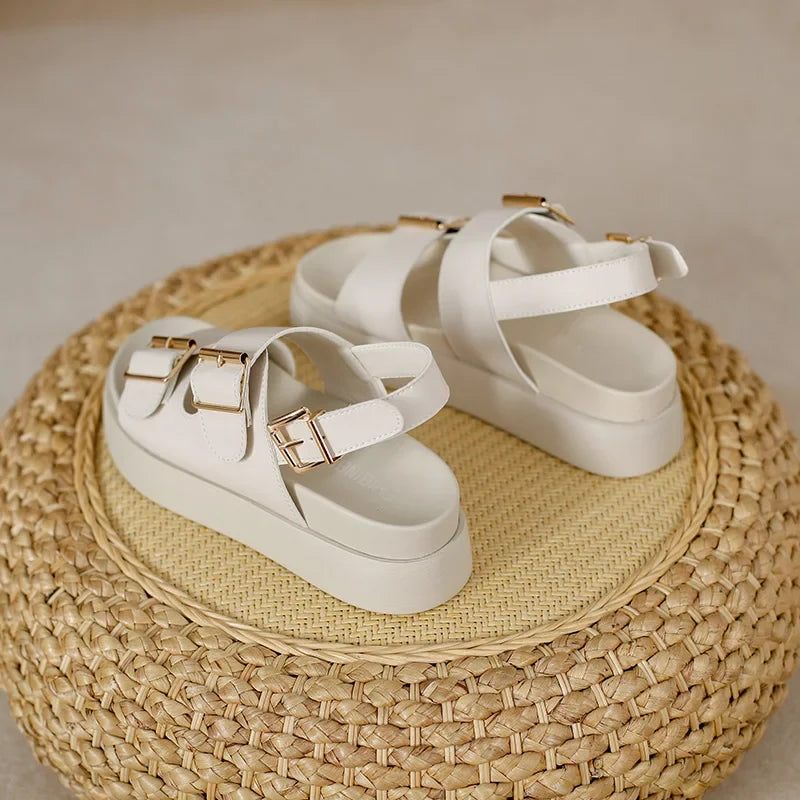 Cesarine | Double Buckle Platform Sandals