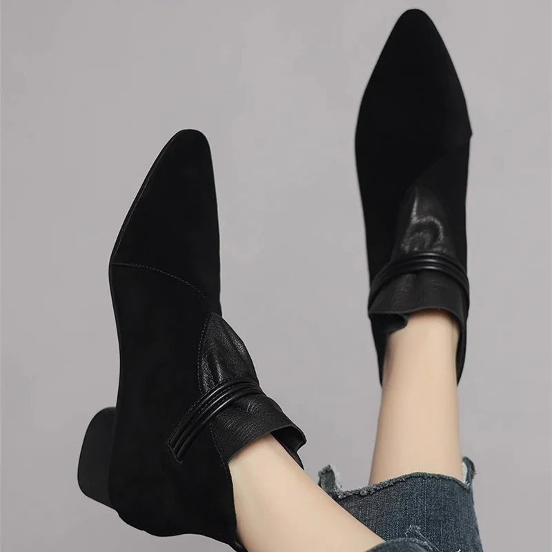 Rosemarie | Cow Suede Pointed Boots