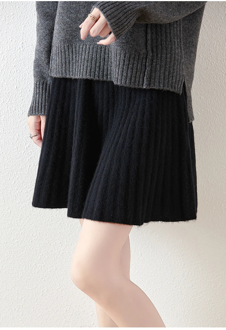 Laurentine | Merino Wool Mini Skirt