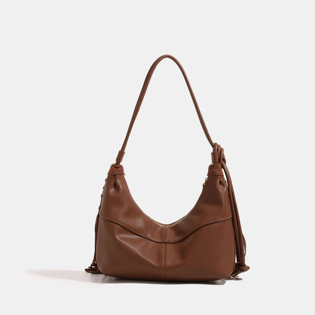 Suede Fringe Bag, Leather Seams