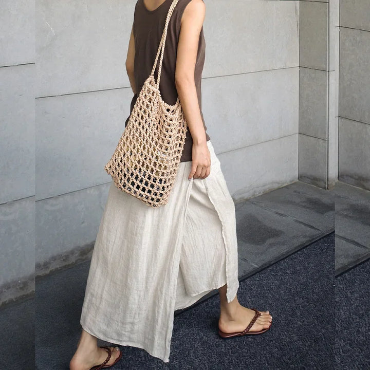 Adelina | Wide Leg 100% Linen Skirt