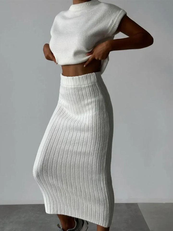 Noella | Cotton Rib Sleeveless Set