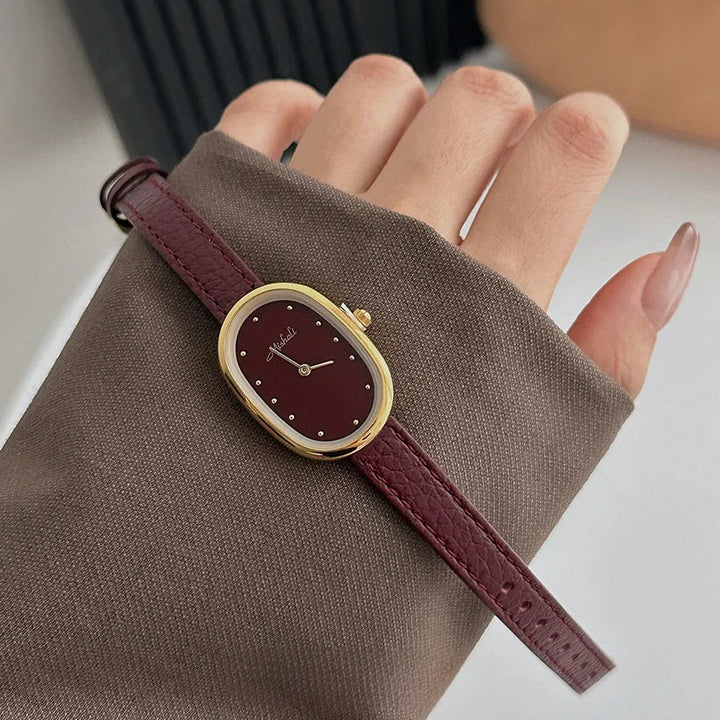 Brass Case Watch, Leather Strap