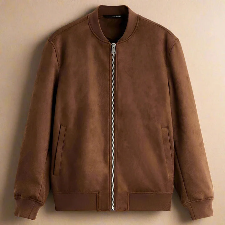 Damien | Brushed Cotton Zip Front Jacket
