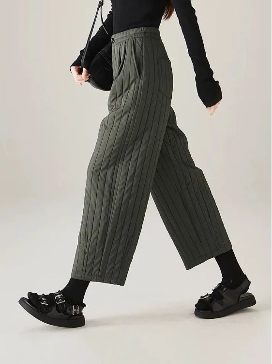 Helene | Quilted Insulated Wide Leg Pants